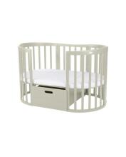 Waldin  Drawer 7 in 1 Collection Art.297557 Olive The storage drawer is compatible with both the classic 7-in-1 crib and the oval 7-in-1 crib.