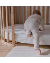 Waldin  Mattress Coconut Oval Crib Large Art.297568  foam mattress with an eco-friendly coconut insert.