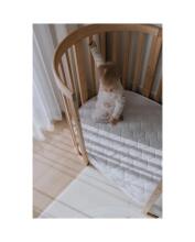 Waldin  Mattress Coconut Oval Crib Large Art.297568  foam mattress with an eco-friendly coconut insert.