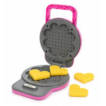 Kitchen Set Waffle Maker Mixer Interchangeable Tips Lights Sounds Pink