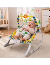 WOOPY BABY Interaktīvais šūpuļkrēsls ar vibrācijām un krāsainu arku