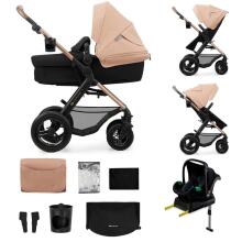 Kinderkraft Moov2 Air 4 in1 Art.297981 Light Grey Bērnu ratiņi četri viena ar bāzi Isofix