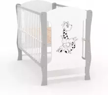 Elf Bed Zephyr Art.298055 White\Pine Детская деревянная кроватка 120x60см