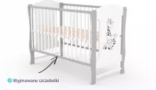 Elf Bed Zephyr Art.298055 White\Pine Детская деревянная кроватка 120x60см
