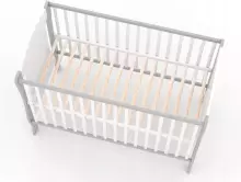 Elf Bed Zephyr Drawer Art.298057 White\Grey Bērnu koka gulta ar atvilktni 120x60cm