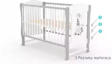Elf Bed Zephyr Drawer Art.298058 White Wooden baby crib with a storage drawer (120x60 cm)
