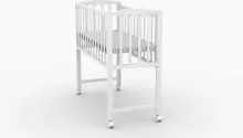 Elf Bed Mist Art.298060 Grey Детская деревянная кроватка/колыбелька на колёсиках 90x40см