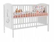 Elf Bed Bloom Drawer Art.298072 White  Wooden baby crib with a storage drawer (120x60 cm)