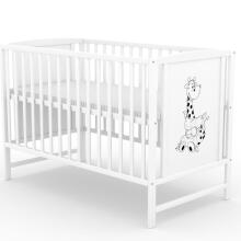 Elf Bed Bloom Drawer Art.298072 White  Wooden baby crib with a storage drawer (120x60 cm)