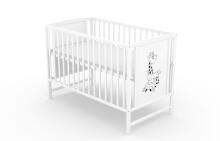 Elf Bed Bloom Drawer Art.298073 White/Grey  Детская деревянная кроватка с выдвижным ящиком 120x60см