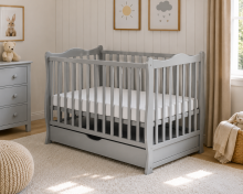 Elf Bed Juniper Art.298074 White Wooden baby crib 120x60 cm