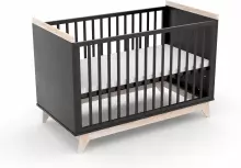 Elf Bed Vigo Art.298087 Black Детская деревянная кроватка 120x60см