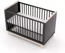 Elf Bed Vigo Art.298087 Black Детская деревянная кроватка 120x60см