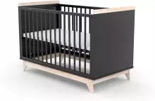 Elf Bed Vigo Art.298087 Black Детская деревянная кроватка 120x60см
