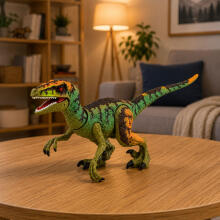 Velociraptors Dinosaurus Figūra Reālistiskas Pārvietojamas Ekstremitātes Skaņas