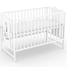 Elf Bed Petal II Art.2981412 White/Grey  Bērnu koka gulta 120x60cm