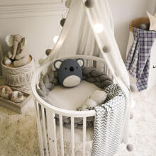 Elf Bed Crib Roundy  Art.298158 Black Stylish round wooden crib