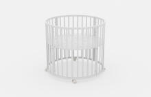 Elf Bed Crib Roundy  Art.298159 Nut Apaļa koka gultiņa