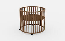 Elf Bed Crib Roundy  Art.298160 Cashmere Stylish round wooden crib