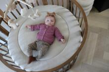 Elf Bed Crib Roundy  Art.298160 Cashmere Stylish round wooden crib