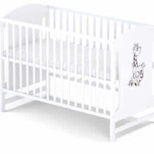 Elf Bed Meadow Drawer Art.298164 White/Natural Детская деревянная кроватка с выдвижным ящиком 120x60см