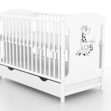 Elf Bed Meadow Art.298166 White/Pine Детская деревянная кроватка  120x60см