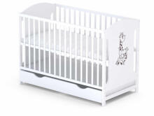 Elf Bed Meadow Art.298168 White/Grey  Детская деревянная кроватка  120x60см