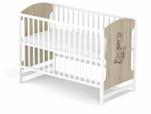 Elf Bed Meadow Art.298168 White/Grey  Детская деревянная кроватка  120x60см