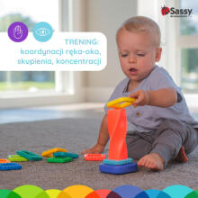 Sassy Twisted Block Tower - a sensory toy for babies and children