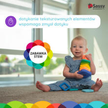 Sassy Twisted Block Tower - a sensory toy for babies and children