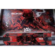 Grip lente triku skūterim Soke Griptape 52x13cm Sarkans Cyber