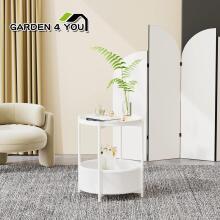 ModernHome Round Side Table Art.298325 Apaļais kafijas galdiņš ar uzglabāšanu un naktsgaldiņš
