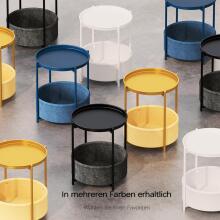 ModernHome Round Side Table Art.298325 Apaļais kafijas galdiņš ar uzglabāšanu un naktsgaldiņš