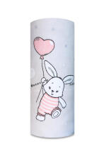 Autiņš - 26933 - TETRA PRINT - EGA - LUX -  BUNNY ar BALONIEM - ROZĀ - izmērs 70x80 cm