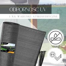 Gaiši antracīta ēnošanas tīkls 140 GSM 1,5 x 50 m, 200 stiprinājumi SN0064