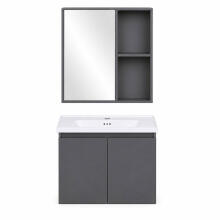 Vannas istabas skapīša komplekts ar izlietni un spoguli, pie sienas piestiprināms, ModernHome