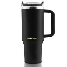 Vacuum thermos mug with straw set 1180 ml Berdsen black