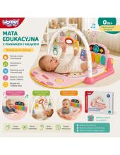 WOOPIE BABY Izglītojošs interaktīvs spēļu paklājs ar klavierēm zīdaiņiem 3in1
