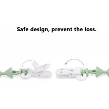 Kidsworld Silicone Pacifier Clip  Art.298740 Mix Māneklīša ķēde (Knupja turētājs) ar klipsi, 1gab