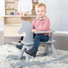 Kidsworld Rocking Horse Art.298741 Grey  Bērnu koka šūpuļzirgs