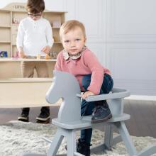 Kidsworld Rocking Horse Art.298741 Grey  Bērnu koka šūpuļzirgs