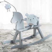 Kidsworld Rocking Horse Art.298741 Grey  Bērnu koka šūpuļzirgs
