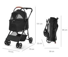 Qppet Pet Stroller Bobbie Pet Black 6961