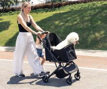Qppet Pet Stroller Pettie Pet Black 6959