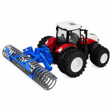 Tālvadības Traktors ar Rullīti RC Gaismas Sarkans 1:24