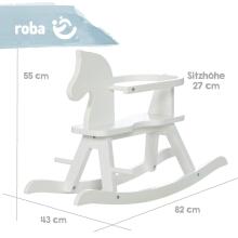 Kidsworld Rocking Horse Art.299213 White  Bērnu koka šūpuļzirgs