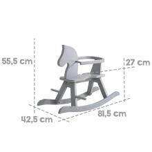 Kidsworld Rocking Horse Art.299213 White  Bērnu koka šūpuļzirgs
