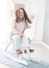 Kidsworld Rocking Horse Art.299213 White  Bērnu koka šūpuļzirgs