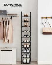 Metal Shoe Storage Art.299215 Black Apavu plaukts, , metāla skapis ar plauktiem 33 x 33 x 173 cm