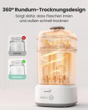 Grownsy Steriliser for Baby Bottles with Dryer Function 5-in-1 Art.299683 sterilizators ar žavētaju bērnu precēm, bērnu pudelītēm un krūts sūkņa piederumiem